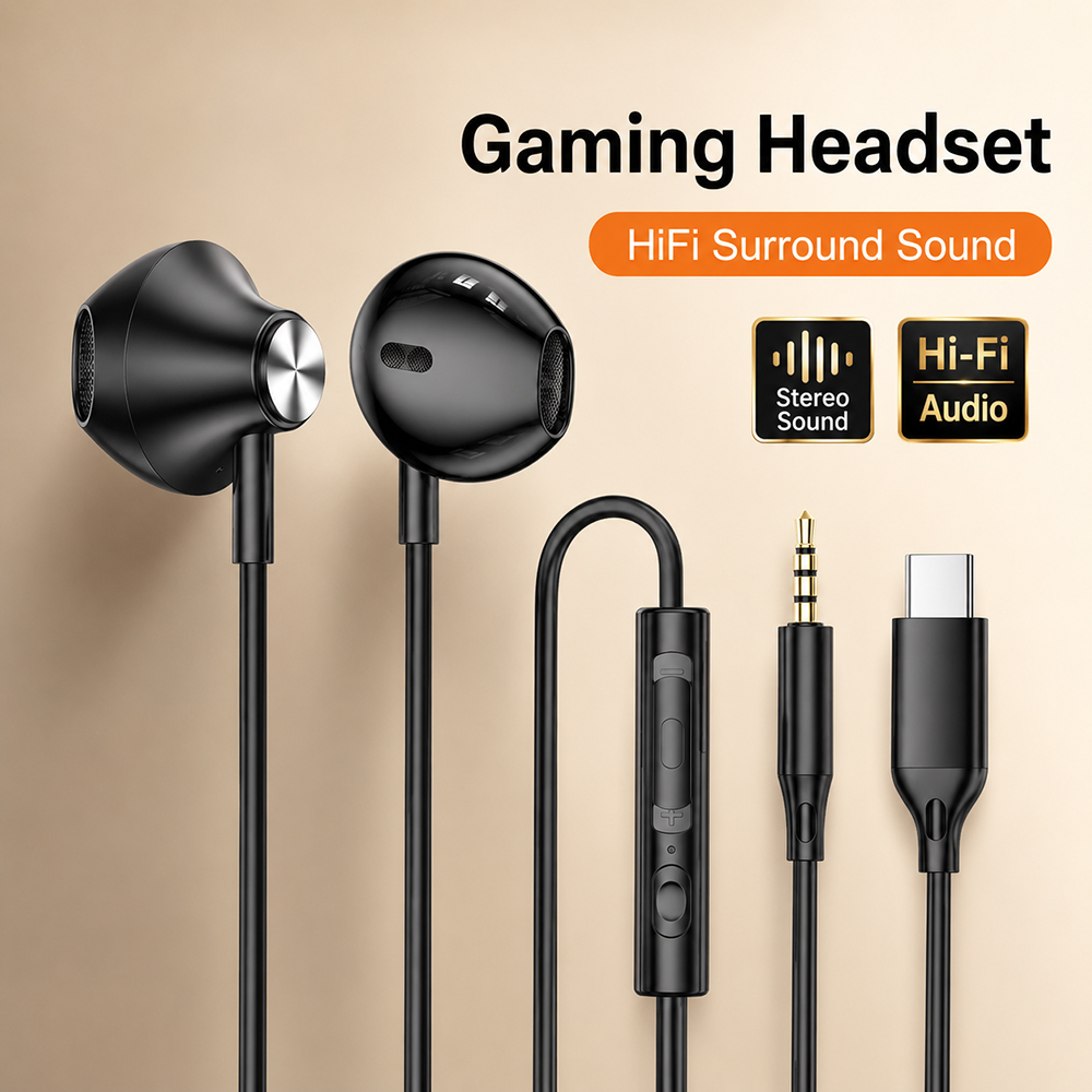 Tablet Gaming Accessories - Auriculares envolventes HiFi, sonido estéreo de
