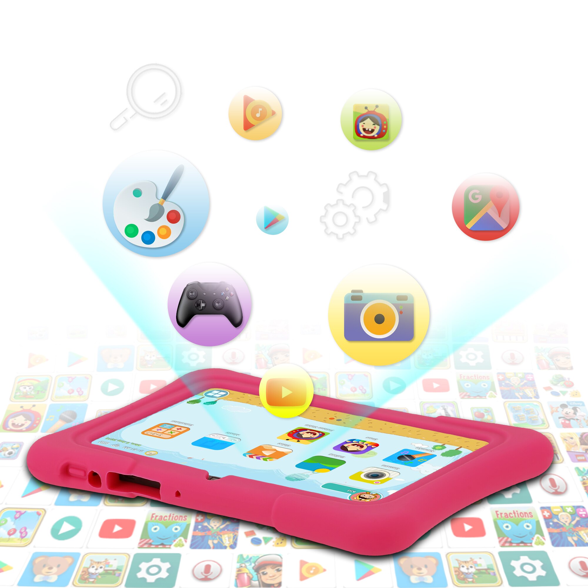 Tableta Infantil PRITOM de 7 P - Kids Tablet With Accessories reseña y precio
